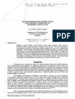 The Performance of Cement Paste and Concrete Subjected To Sulphuric Acid Attack