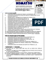 Material Tabla Chequeo Diario Motoniveladoras Komatsu PDF