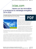 Andalucía Prepara Con Las Renovables y La Eficiencia Su Estrategia Energética 2014-2020