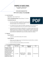 University of Santo Tomas: Community Development Plan CWTS Section C-PHA-2, Group PHAR-MED