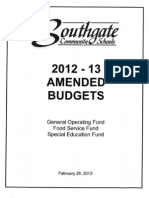 SCSD Amended Budget FY 12-13