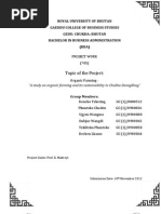 Download Sustainability of Organic Farming in Bhutan a group project by Kencho Tshering SN127946895 doc pdf