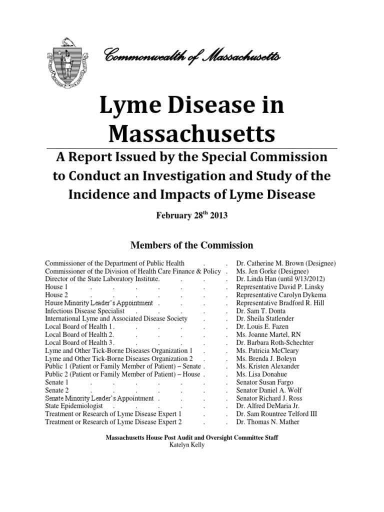 Lyme Disease in Massachusetts Report PDF