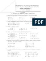 Analise I - Folha de Exercicios