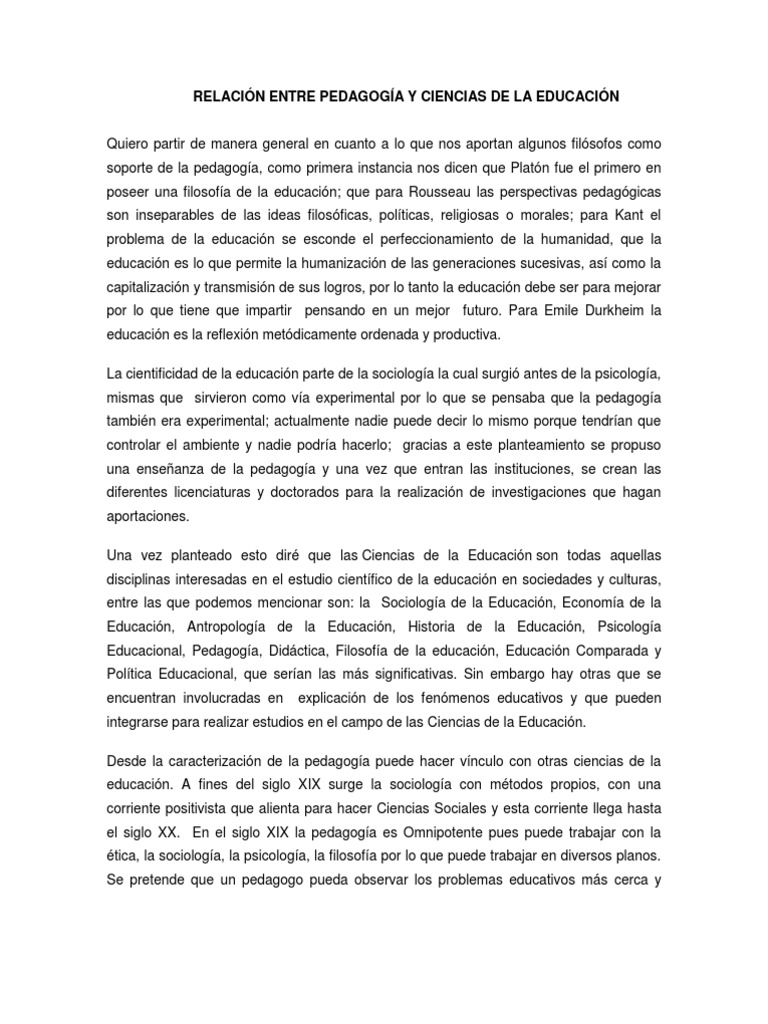 RELACIÓN ENTRE PEDAGOGÍA Y CIENCIAS DE LA EDUCACIÓN.docx