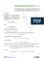 Retta Tangente Ad Una Parabola in Un Suo Punto