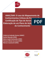 O Caso Do Mapeamento de Conhecimentos Críticos Cadernos CRIE ANAC 2012