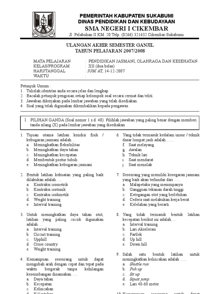 Soal Uas Kls 3 Sem 1 07