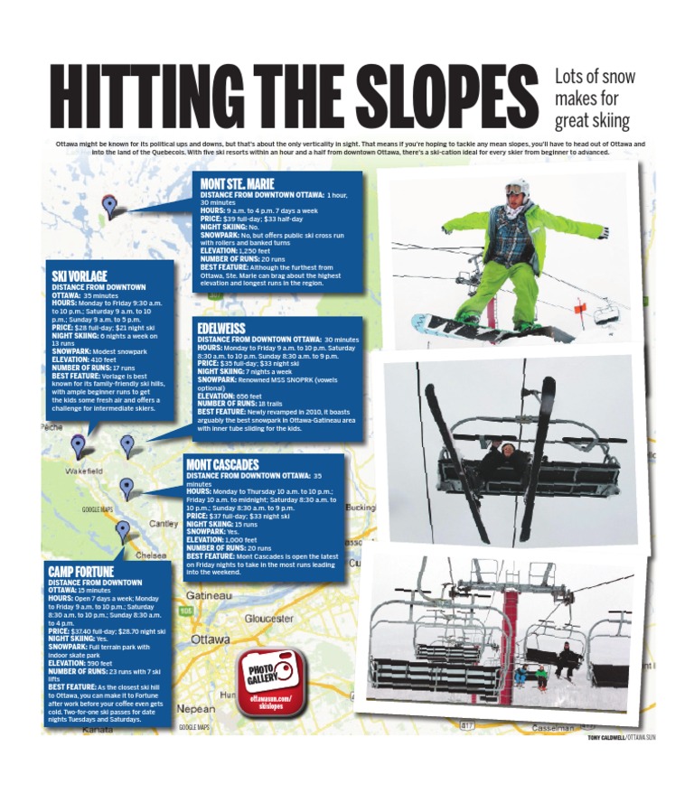 Where To Hit The Slopes | PDF | Workweek And Weekend | Winter