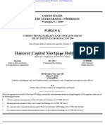 HANOVER CAPITAL MORTGAGE HOLDINGS INC 8-K (Events or Changes Between Quarterly Reports) 2009-02-20