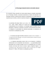 Investigacion para Ensayo Sobre Psicologìa Industrial