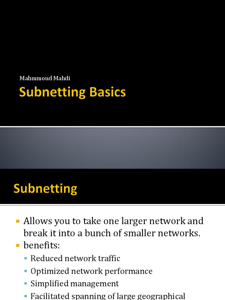 Lesson 2: Subnetting Basics | PDF | Computer Network | Ip Address