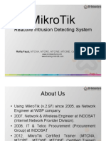 Mikrotik: Reactive Intrusion Detecting System