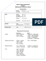 HSA Grade 5 Math Reference Sheet