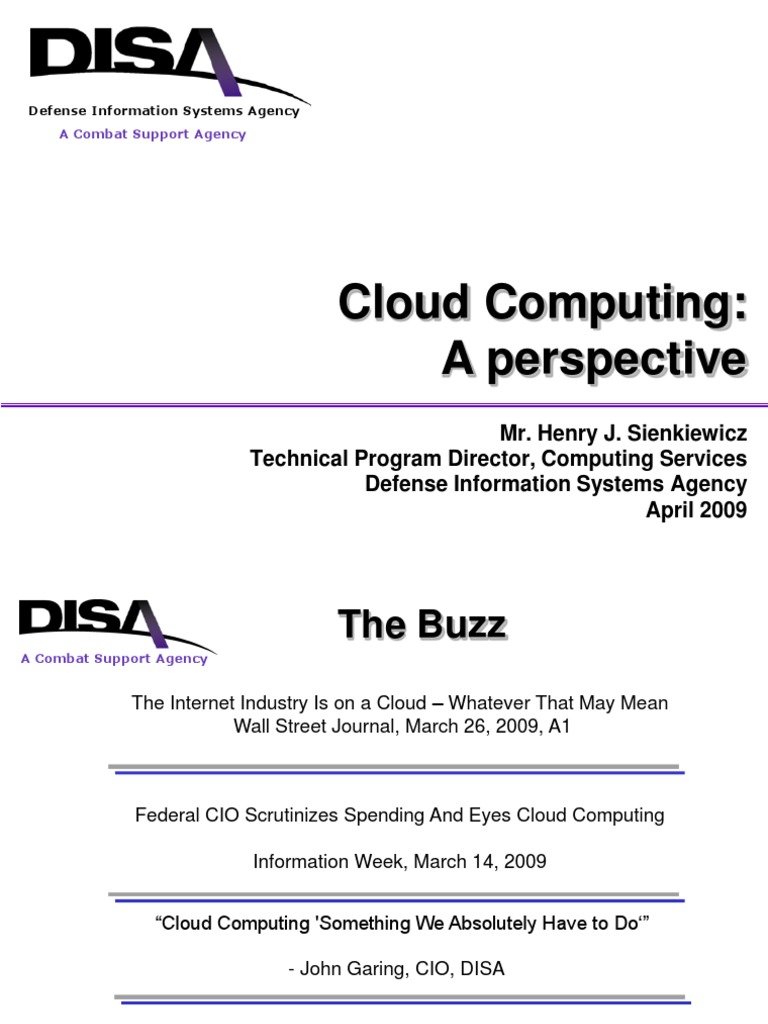 DISA Cloud Computing Overview and Insights | PDF | Software As A ...