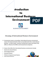 To International Business Environment