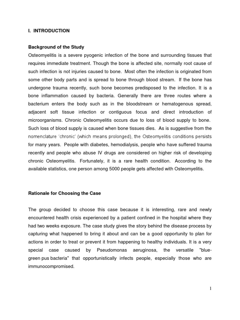 Osteomyelitis Case Study Descargar gratis PDF Human Musculoskeletal