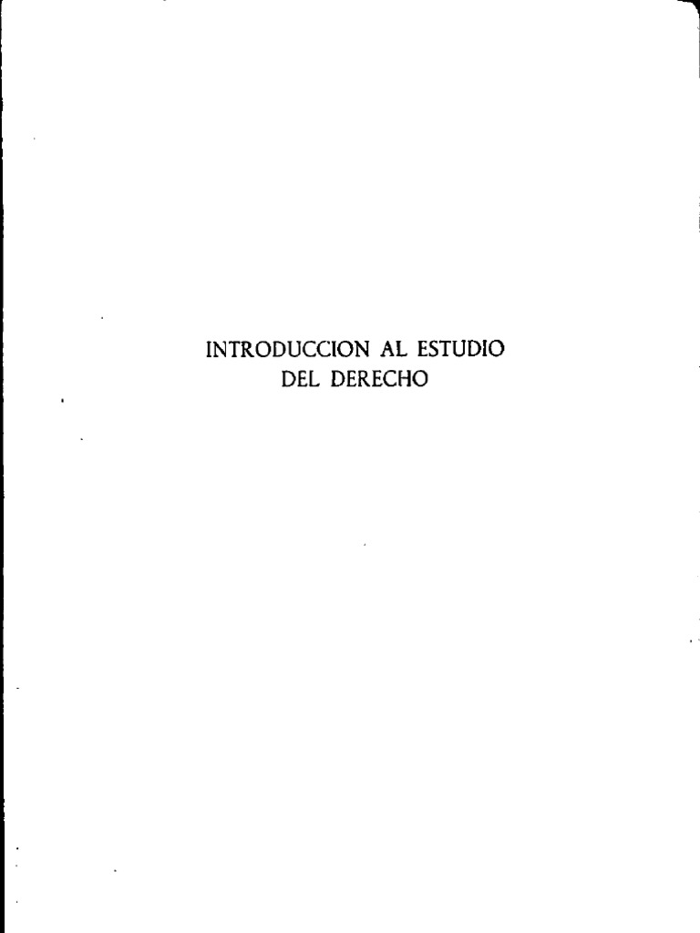 Introduccion Al Estudio Del Derecho | PDF