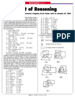 Test of Reasoning: Solved Paper of Oriental Insurance Company A.A.O. Exam. Held On January 27, 2002