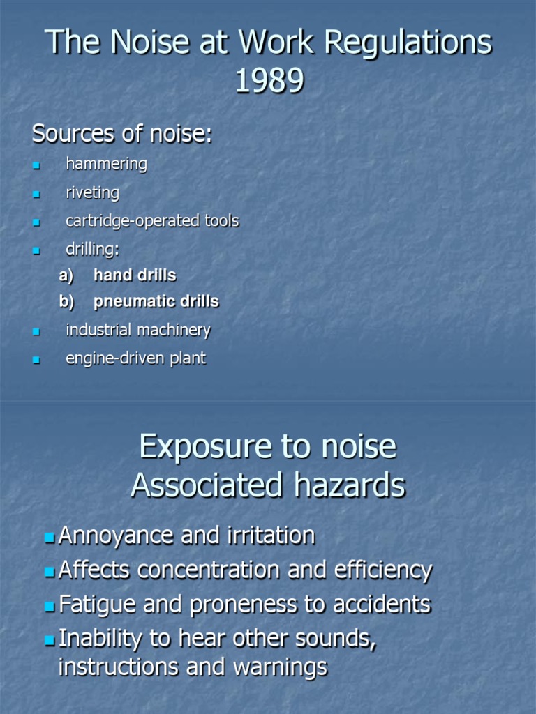 11 Noise at Work | PDF | Noise | Hearing Loss