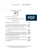 The Customs and Excise (Amendment)Act2011 Zambia