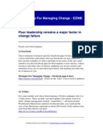 Strategies For Managing Change - EZINE - Poor Leadership