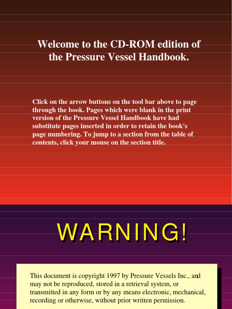 Pressure Vessel Handbook - Eugene F. Megyesy - 10th Edition | PDF