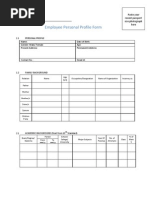 Employee Personal Profile Form: Position Applied For