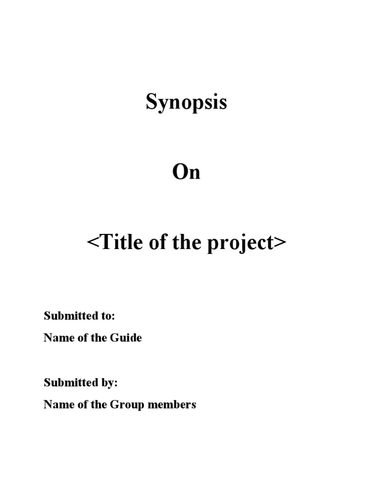 Project Synopsis and Requirements Guide | PDF | Computers