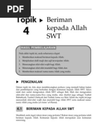 Topik 4 Beriman Kepada Allah SWT