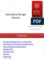 Secondary Storage Devices: A Presentation by Amar Chand