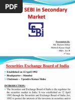 Role of SEBI in Secondary Market