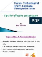 Tips for Effective Presentation