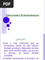 Oraciones Subordinadas