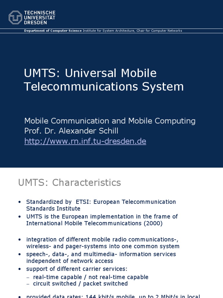 Overview of UMTS Mobile Technology | PDF | Technology & Engineering