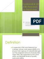 Technical & HR Skills Required by Supervisor: BY: Abhitosh Kumar (1) Chaitanya Attuluri (9) Neeraj Kumar