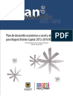 Plan de Desarrollo Distrital 2012-2016 Bogota Humana