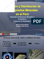 Formacion de Yacimientos Minerales en El Peru