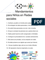 Los 10 Mandamientos para Niños en Redes Sociales