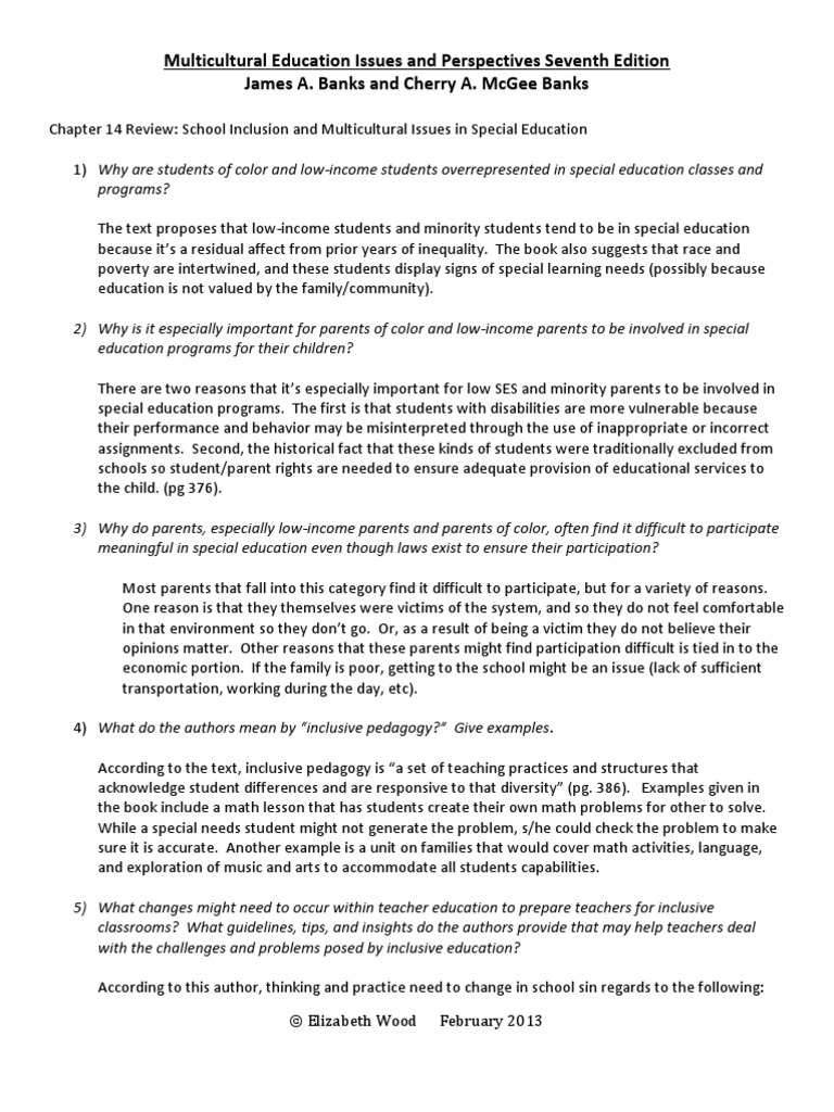 Multicultural Education Issues and Perspectives Seventh Edition ...