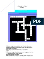 Ciências Palavras Cruzadas Plantas