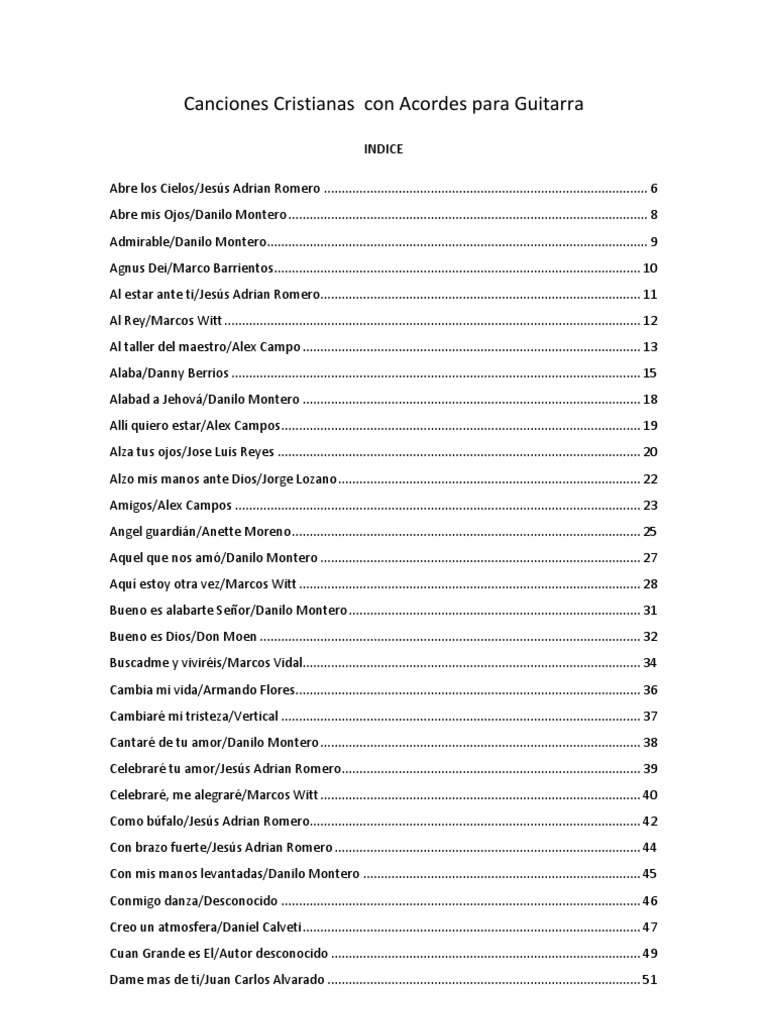 Cancionero cristiano gratis