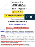 Thermodynamique II Chapitre 1
