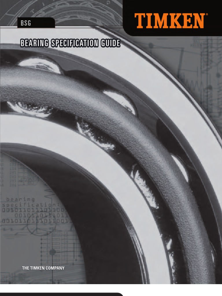 Bearing Specification Guide Bearing (Mechanical) Machines