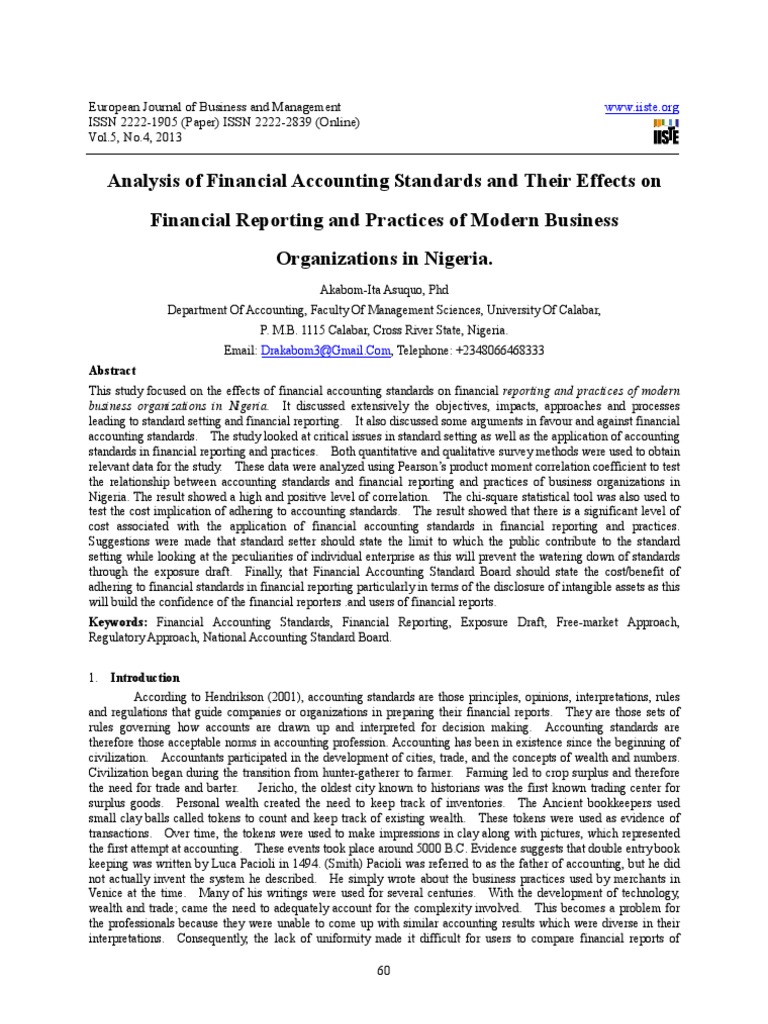 Impact of Accounting Standards in Nigeria | PDF | International ...