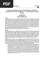 Devising a Qualitative Research Methodology for Conducting