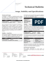 SAFC Biosciences - Technical Bulletin - LONG®R3IGF-I Storage, Stability and Specifications