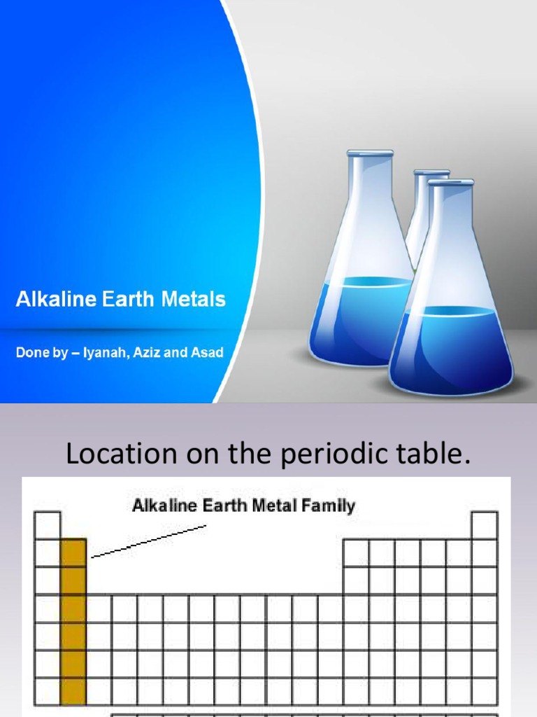 Overview of Alkaline Earth Metals | PDF | Calcium | Hydroxide