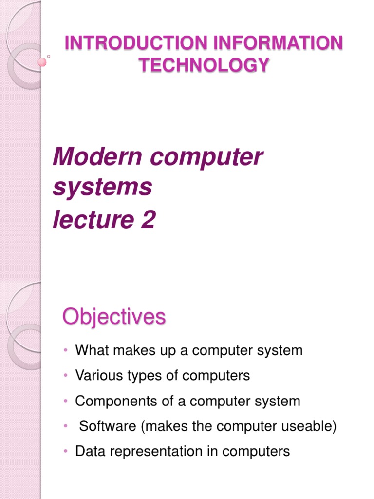 Lecture 2 - Modern Computer Systems | PDF | Computer Hardware | Byte