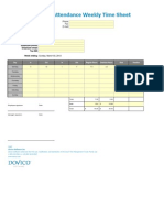 Excel Time Sheet Attendance